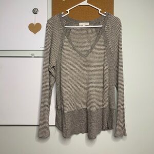 Anthropologie Grey Soft Sweater Top by Eri + Ali